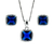 Conjunto Aros y Dije Crystal Majestic Blue - comprar online