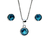 Conjunto Aros y Dije Crystal Air Blue - comprar online