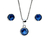 Conjunto Aros y Dije Crystal Majestic Blue - comprar online