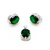 Conjunto NARCISO EMERALD de Aros y Colgante Micro Crystals - comprar online