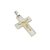 Cruz Con Cristo - Plata Y Oro - 28mm - Grabado sin cargo - Cr4c