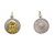 Medalla Santo Rostro de Jesús - Doble Faz - Plata 925 Y Oro 18k - 18mm