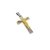 Cruz Con Cristo Dorado - Acero Quirúrgico - 40mm