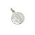 Escapulario Medalla Virgen Del Carmen y Sagrado Corazón - Plata Blanca 925 - 18mm - comprar online