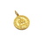 Medalla Signo del Zodíaco - Escorpio - Plaqué Oro 21k - 22mm
