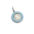 Medalla Eva Perón - Plata 925 con esmalte - 15mm
