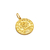 Medalla Signo del Zodíaco - Géminis - Plaqué Oro 21k - 22mm