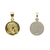 Medalla Ecce Homo Jesucristo - Plata con frente en oro 18k - 18mm - comprar online