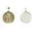 Medalla Virgen de Loreto - Plata con frente en oro 18k - 22mm - comprar online