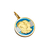 Medalla Perón y Evita - Plaqué oro 21k con esmalte - 20mm