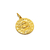 Medalla Signo del Zodíaco - Piscis - Plaqué Oro 21k - 22mm