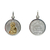 Medalla Rosa Mística (doble faz) - Plata Y Oro - 18mm