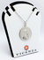 Medalla Rosa Mística - Doble Faz - Plata 925 Blanca - 22mm - tienda online