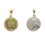 Medalla San Benito - Plata con frente en oro 18k - Doble Faz - 22mm - comprar online