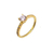 Anillo Solitario HUNAB 18K Gold Crystals