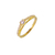 Anillo Solitario Compromiso Oro 18 K - Cubic Circonio - B