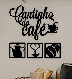 Kit Cantinho Do Café 4 Peças 30cm Decoração Cozinha Mdf 3mm - loja online