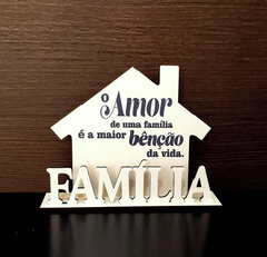 10X Lembrancinhas Encontro De Família - Mdf Branco 12 cm altura