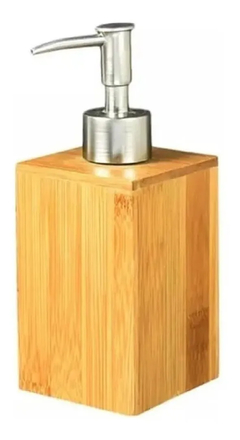Dispenser Dosificador Jabón Liquido Crema Bambu Baño Moderno
