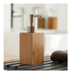 Dispenser Dosificador Jabón Liquido Crema Bambu Baño Moderno - comprar online
