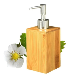 Dispenser Dosificador Jabón Liquido Crema Bambu Baño Moderno en internet