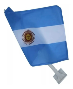Bandera Con Soporte Para Auto Banderita Argentina X1