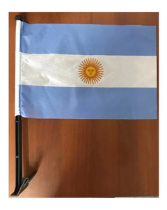 Bandera Con Soporte Para Auto Banderita Argentina X1 - tienda online