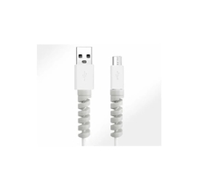 Protector Cable X4 iPhone Android Espiral Silicona Flexible