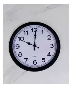 Reloj Gigante Decoracion Pared Analogico 35cm Negro