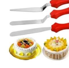 Set 3 Espátulas De Repostería Acero Inox Escalon Recta