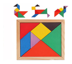 Tangram De Madera Rompecabezas 7 Piezas Didáctico Geometria en internet