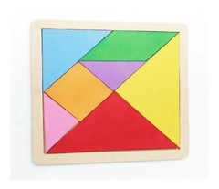 Imagen de Tangram De Madera Rompecabezas 7 Piezas Didáctico Geometria