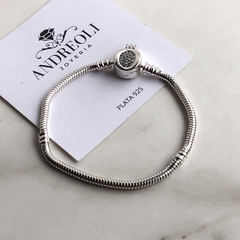 pulsera Tipo pandora con cubics en cierre (cod P122) - ANDREOLI JOYERIA 