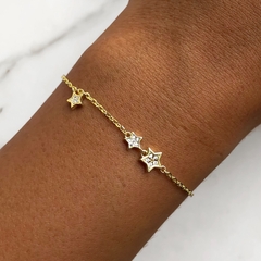 Pulsera Centro Estrella Con Cubic (Cod P091)