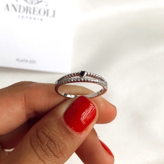 Anillo doble medio sin fin y corazón (cod an227) en internet