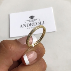 anillo sin fin plata gold (cod an161) - tienda online