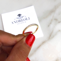 Anillo medio sin fin de Plata Gold (cod an154) en internet