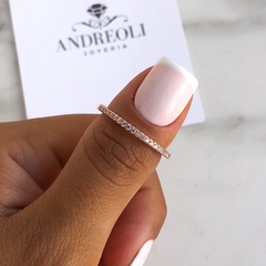 anillo medio sin fin de plata rose (cod an143) en internet