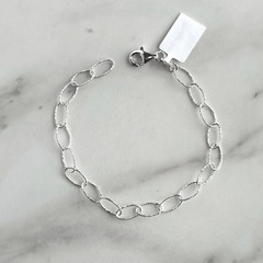 Pulsera eslabón oval facetado (Cod p270) - comprar online