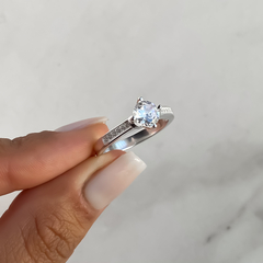 anillo medio sin fin centro cubic (Cod an642) en internet