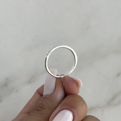 anillo medio sin fin de cúbics blancos (cod an811) - ANDREOLI JOYERIA 