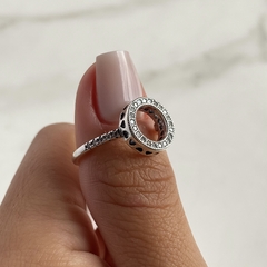 anillo circulo con cubics tipo pandora (cod an655) - ANDREOLI JOYERIA 