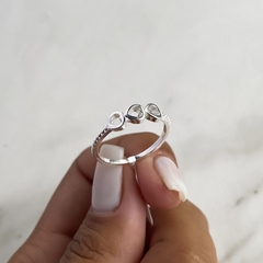 anillo centro corazones calados (cod an566) - comprar online