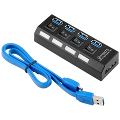 HUB USB EXTENSOR 4 PORTAS 3.0 COM INTERRUPTOR LEHMOX - LEY-201 - comprar online