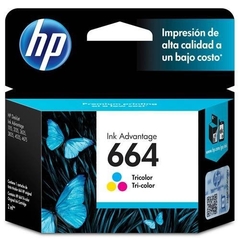 Cartucho HP 664 Colorido Original (F6V28AB) 2136, 2676, 3776