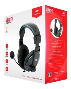 fone Headset P2 Voicer Confort ph-60bk C3Tech CX 1 UN - comprar online