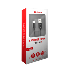 Cabo USB para USB-C 1Metro 2 Amperes CB-C11GBK - Preto C3Tech