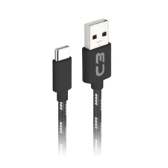 Cabo USB para USB-C 1Metro 2 Amperes CB-C11GBK - Preto C3Tech - comprar online