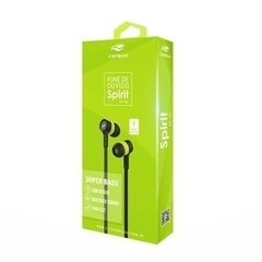 Fone de Ouvido C3 Tech Spirit Intra Auricular Preto/Verde - EP-05BGN