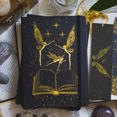 Caderneta Freya - Fadas Literárias Dourado